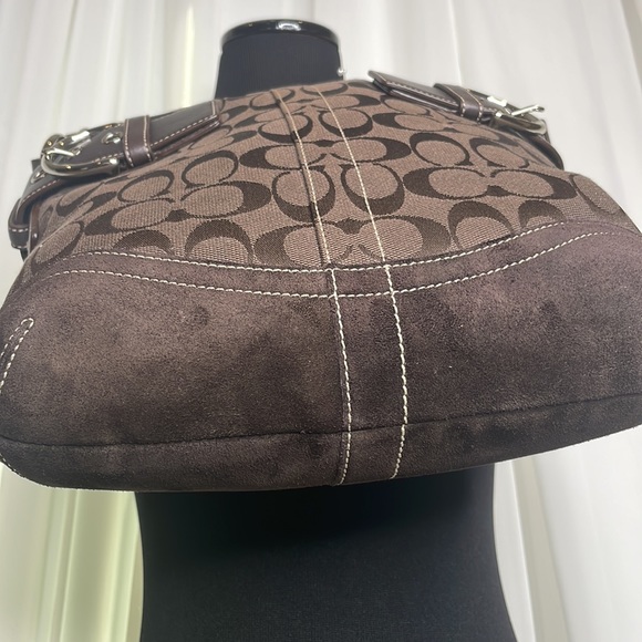 NWOT Brown American Classic Leather/Suede Convertible COACH Bag - Picture 6 of 14